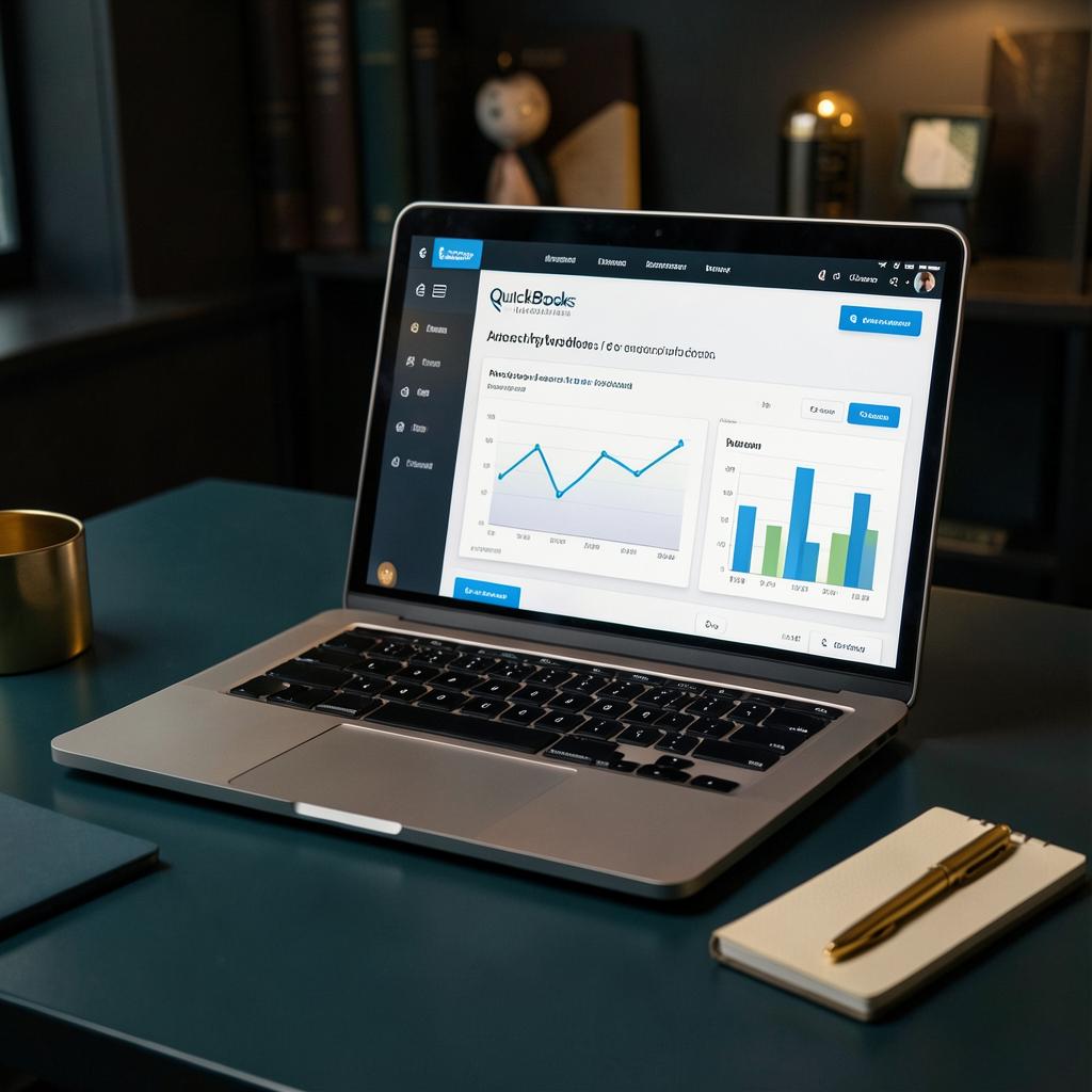 A laptop showing an accounting software advisory dashboard